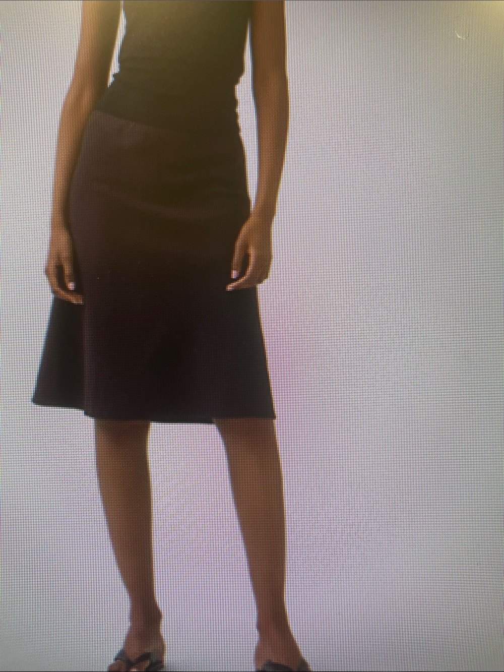 New Gap linen blend bias skirt Brown